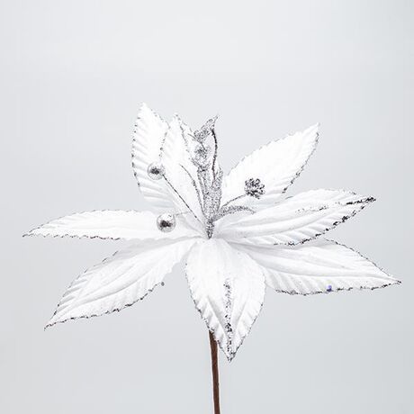 ΛΟΥΛΟΥΔΙ ΛΕΥΚΟ ΜΕ ΔΙΑΚΡΙΤΙΚΗ ΓΡΑΜΜΗ GLITTER, 30x20cm