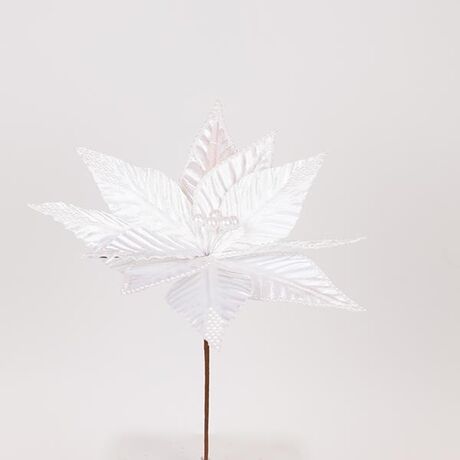 ΛΟΥΛΟΥΔΙ ΛΕΥΚΟ ΜΕ ΛΕΥΚΕΣ ΠΕΡΛΕΣ, 30x30cm