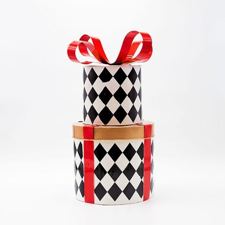 ΜΕΤΑΛΛΙΚΑ ΔΩΡΑΚΙΑ, ΜΑΥΡΟ ΚΑΡΟ ΜΕ ΚΟΚΚΙΝΟ, 40cm