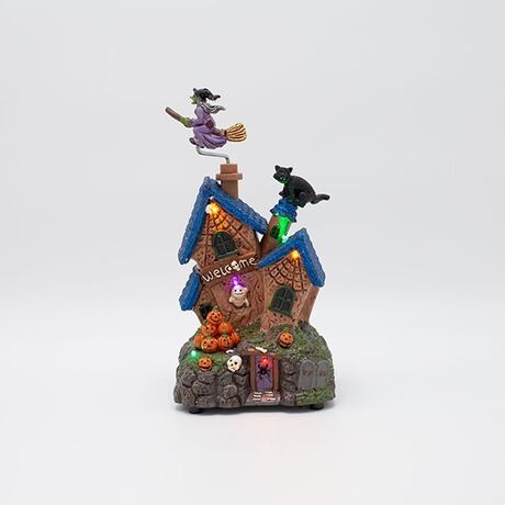 ΣΠΙΤΑΚΙ ΜΑΓΙΣΣΑΣ, ΜΕ ΦΩΣ ΚΑΙ ΚΙΝΗΣΗ, ΜΠΑΤΑΡΙΑΣ, HALLOWEEN, 13x11.7x23.9cm